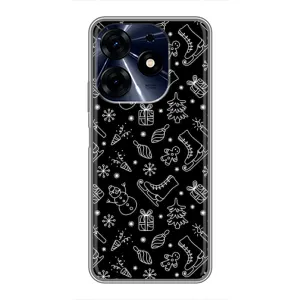 Новогодние, Праздничные Чехлы для TECNO Spark 10 Pro - 2024 год (Новогодний фон)