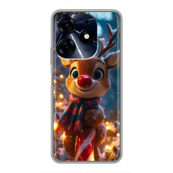 Чехол с принтом «Олень с шарфом» для TECNO Spark 10 Pro Чехол с принтом «Олень с шарфом» для TECNO Spark 10 Pro