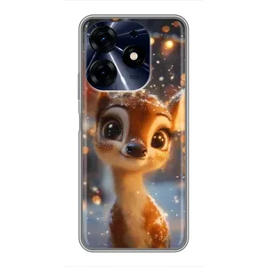 Чехол с принтом «Олененок среди гирлянд» для TECNO Spark 10 Pro