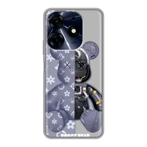 Крутые Чехлы Луи Виттон для TECNO Spark 10 Pro (AlphaPrint) (Робот Мишка)