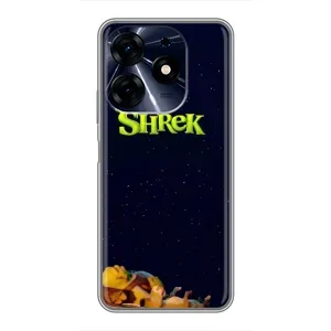 Чехол с мультфильмом Шрек на TECNO Spark 10 Pro (Отдыхающий Шрек)