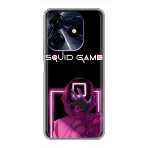 Чехол Гра в кальмара для TECNO Spark 10 Pro (Неоновый охранник игры)