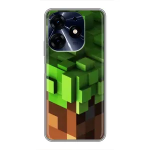 Чехол Майнкрафт на TECNO Spark 10 Pro (AlphaPrint) Minecraft (текстура Майнкрафт)