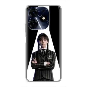 Чехлы Венсдей на TECNO Spark 10 Pro Уэнсдей (AlphaPrint) (W-Wednesday)