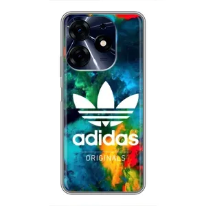 Чохли Адидас для TECNO Spark 10 Pro (AlphaPrint) (Яскравий Адідас)