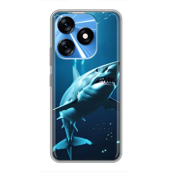 Чехол с принтом «Акула под водой» для TECNO Spark 10 Чехол с принтом «Акула под водой» для TECNO Spark 10