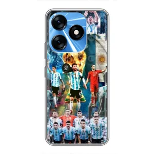 Чехлы Месси для TECNO Spark 10 (AlphaPrint) (Аргентина Месси)