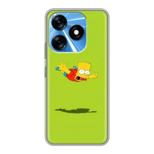 Чехол с Симпсонами для TECNO Spark 10 (VPrint) (Барт Симпсон)
