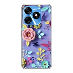 Чохли з квітами для TECNO Spark 10 (VPrint) (Дизайн квітів)