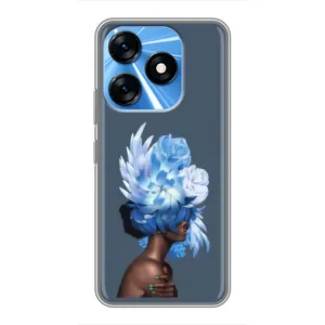 Чехлы (ART) Цветы на TECNO Spark 10 (VPrint) (Квіти на голові)