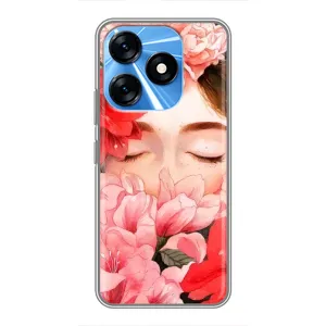 Чехлы (ART) Цветы на TECNO Spark 10 (VPrint) (Очі в квітах)
