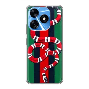 Чехлы ГУЧЧИ для Техно Спарк 10 (AlphaPrint) (Gucci змия)