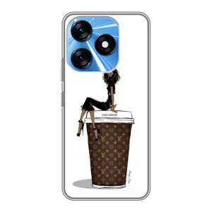 Чохли Луі Вітон для TECNO Spark 10 (AlphaPrint - LOUIS VUITTON) (кава LOUIS VUITTON)