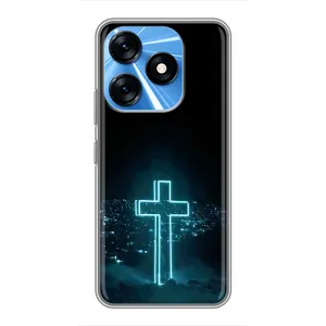 Християнські Чохли для TECNO Spark 10 (AlphaPrint) (Хрест і місто)