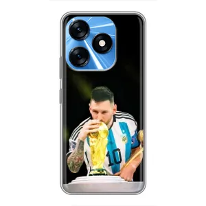 Чехлы для TECNO Spark 10 (Leo чемпион) (AlphaPrint) (Кубок Месси)