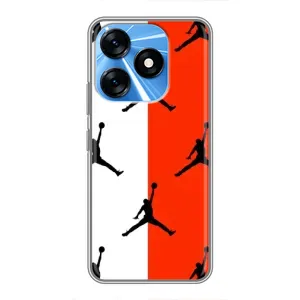 Чехлы для TECNO Spark 10 - с картинкой JORDAN (AlphaPrint) (Лого Джордан)