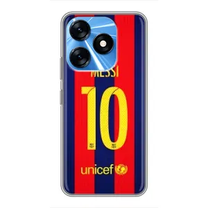 Чехлы Месси для TECNO Spark 10 (AlphaPrint) (Messi Barca 10)