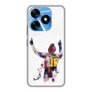 Чехлы Месси для TECNO Spark 10 (AlphaPrint) (Messi Barca)