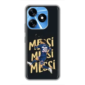 Чехлы для TECNO Spark 10 (Leo чемпион) (AlphaPrint) (Messi ПСЖ)