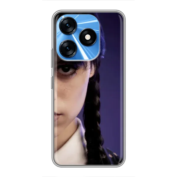 Чохол з принтом «Загадковий погляд Венздей» для TECNO Spark 10 Чохол з принтом «Загадковий погляд Венздей» для TECNO Spark 10