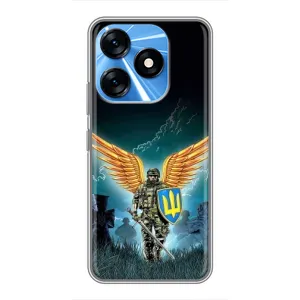Чехлы с картинкой ЗСУ для TECNO Spark 10 (AlphaPrint) (Солдат ЗСУ)