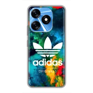 Чохли Адидас для TECNO Spark 10 (AlphaPrint) (Яскравий Адідас)