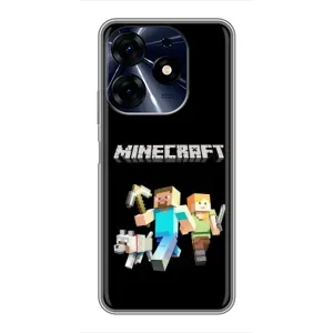 Чехол Майнкрафт на TECNO Spark 10c (AlphaPrint) Minecraft (герои Minecraft)