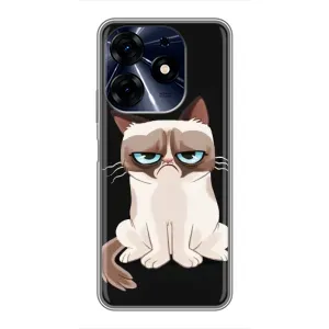 Чохол з принтом для TECNO Spark 10c (AlphaPrint) Модні коти (Сумний кіт)