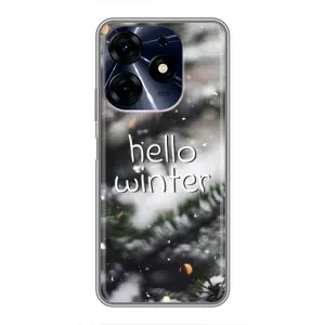 Новорічні, Святкові Чохли для TECNO Spark 10c - 2024 год (Hello winter)