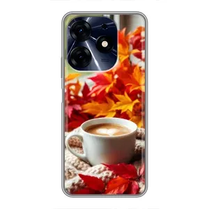 Чохол з унікальним дизайном 'Осінь з кавою' для TECNO Spark 10c