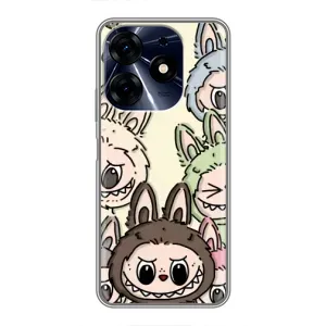 Чохол з Лабубу на TECNO Spark 10c (Золота мавпа Bored Ape)