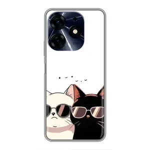 Чохол з малюнком кіт на TECNO Spark 10c (Коти в окулярах)