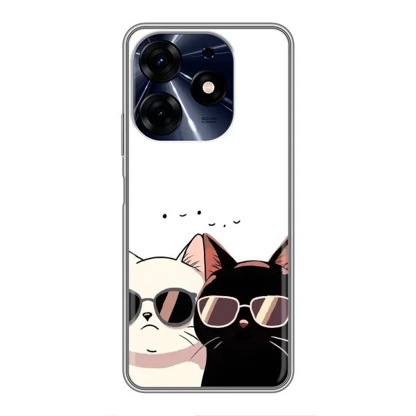 Чохол з принтом «Коти в окулярах» для TECNO Spark 10c Чохол з принтом «Коти в окулярах» для TECNO Spark 10c
