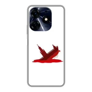Чехол с принтом (Русский корабль...) для ТЕКНО Spark 10c (AlphaPrint) (Кремлівський Корабель)