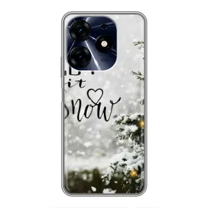 Новорічні, Святкові Чохли для TECNO Spark 10c - 2024 год (Let it snow)