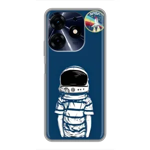 Чехол NASA для TECNO Spark 10c (AlphaPrint) (Мальчик в шлеме)