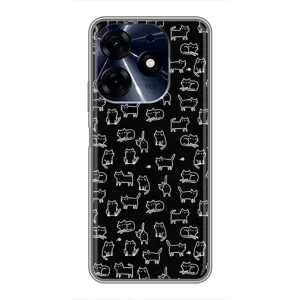 Чохол з принтом для TECNO Spark 10c (AlphaPrint) Модні коти (Маленькі котики)