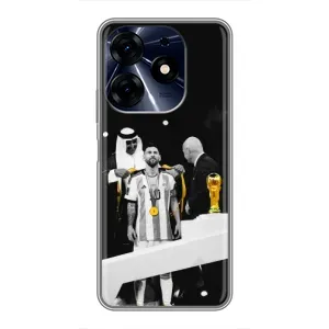 Чехлы для TECNO Spark 10c (Leo чемпион) (AlphaPrint) (Месси в накидке)