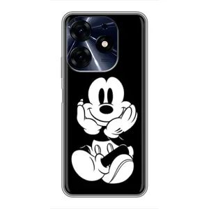 Міккі Маус чохол для TECNO Spark 10c (AlphaPrint - Мультяшні) (Маус на чорному)
