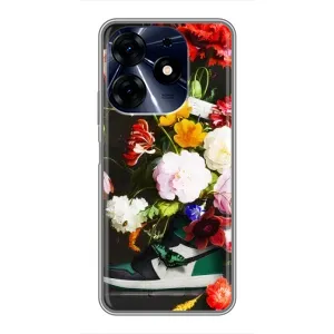 Бренднові Чохли для TECNO Spark 10c - (PREMIUMPrint) (Nike цветы)