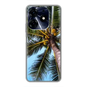 Силіконовий чохол з КАРТИНКАМИ літо для TECNO Spark 10c (AlphaPrint) (Пальма)