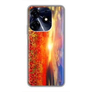 Чохол з картинкою (Стильні) ТЕКНО Spark 10c - (AlphaPrint) (Поле тюльпанів)