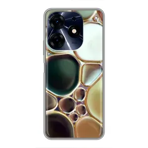Мраморний чехол на TECNO Spark 10c (VPrint) (Радужний Мрамор)