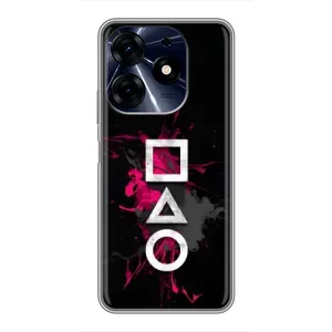 Чехол Гра в кальмара для TECNO Spark 10c (Символы Игра кальмара)