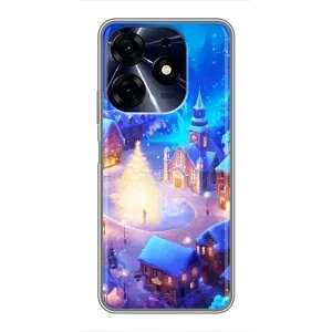 Різдвяні Чохли для TECNO Spark 10c (VPrint) (Різдвяне місто)