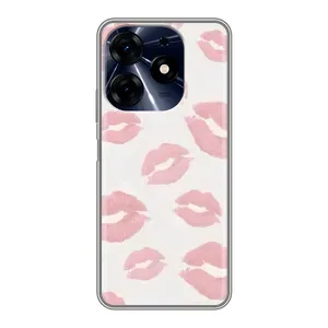 Чохол з розовим принтом для TECNO Spark 10c (Рожеві губи)