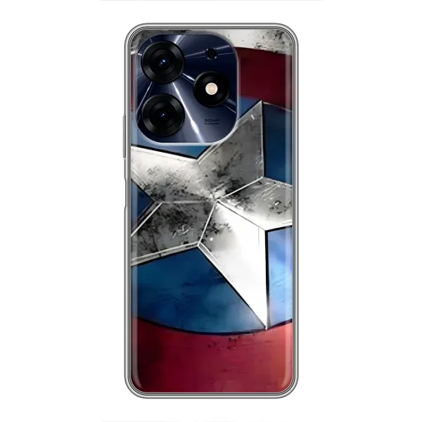 Чехол с принтом «Щит Капитана Америки» для TECNO Spark 10c