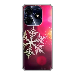 Новорічні Чохли для ТЕКНО Spark 10c (VPrint) (Сніжинка)