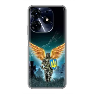 Чехлы с картинкой ЗСУ для TECNO Spark 10c (AlphaPrint) (Солдат ЗСУ)