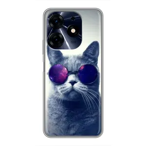 Чохол з принтом для TECNO Spark 10c (AlphaPrint) Модні коти (Стильний кіт)
